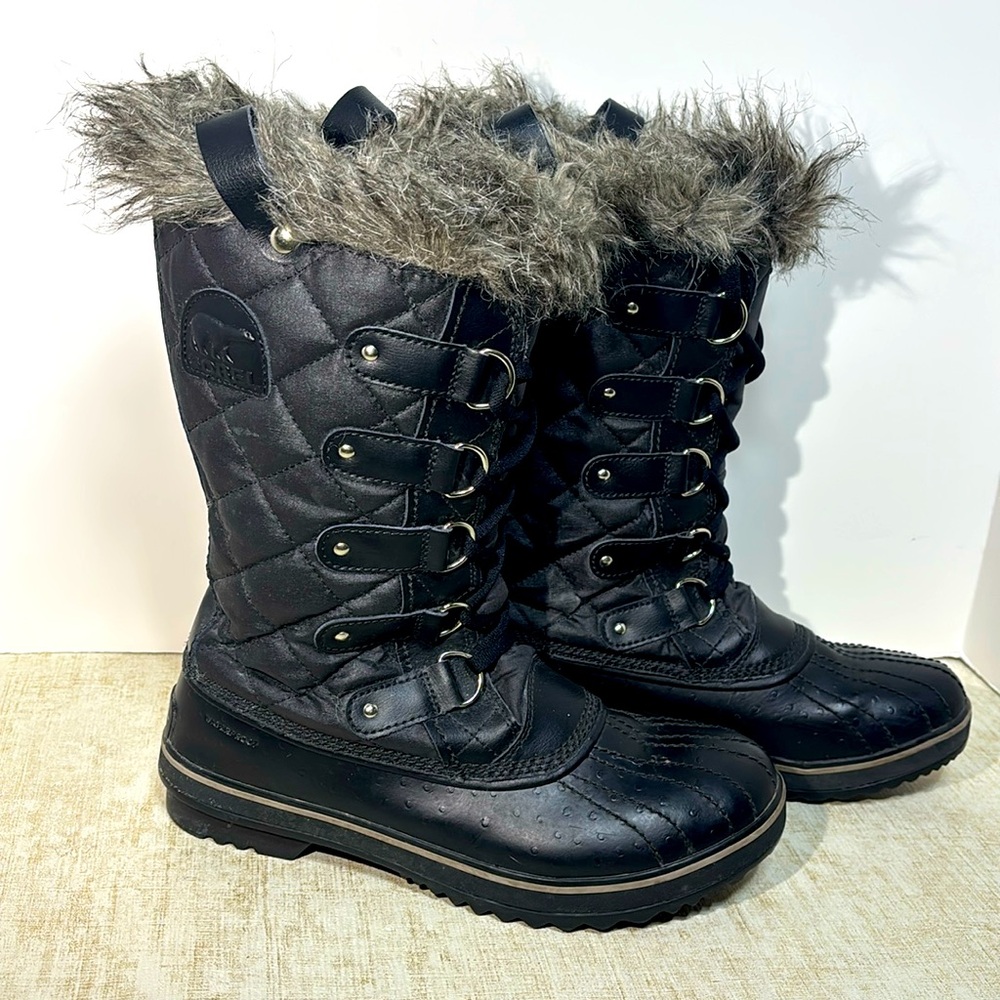 Sorel  Womens Black Tofino CVS Winter Boots - Size 9.5